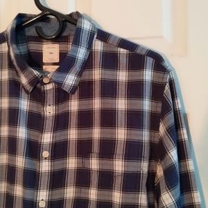GAP Plaid Long Sleeves Button Down Collar . Sz XL